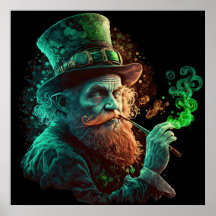 St Paddies'Day Leprechaun Rauchen