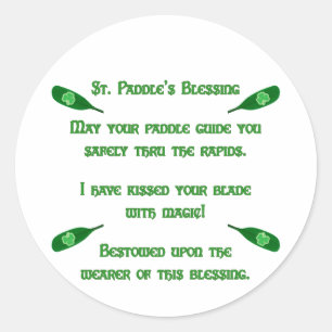 St. Paddle's Kayak Segen Runder Aufkleber