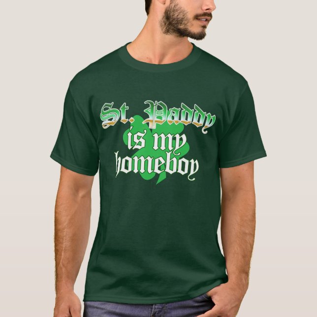St. PaddyHomeboy, lustiger T - Shirt St. Patricks (Vorderseite)