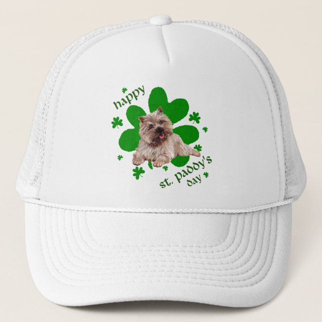 St Paddys Day Cairn Terrier Truckerkappe (Vorderseite)