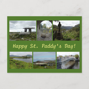 St. Paddy's Day Collage Postkarte