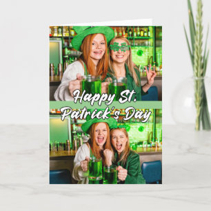 St. Paddy's Day Custom Modern 2-Foto Template Feiertagskarte