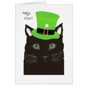 St Paddy's Day, für Cousin, Cuz, Cat hat