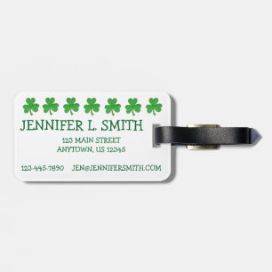 St. Paddy's Day Green Lucky Irish Kleeblatt Clover Gepäckanhänger