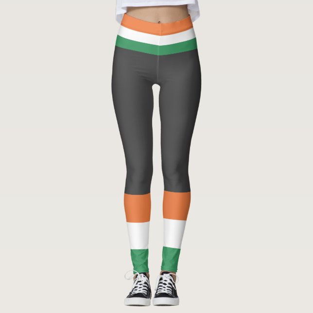 St Paddy's Day Ireland Flag Leggings (Vorderseite)