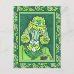 ST. PADDY'S IRISH GREEN FRANZÖSISCHES POODLE, LUCK FEIERTAGSPOSTKARTE
