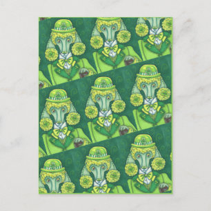 ST. PADDY'S IRISH GREEN FRANZÖSISCHES POODLE, LUCK FEIERTAGSPOSTKARTE