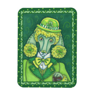 ST. PADDY'S IRISH GREEN FRANZÖSISCHES POODLE, LUCK MAGNET