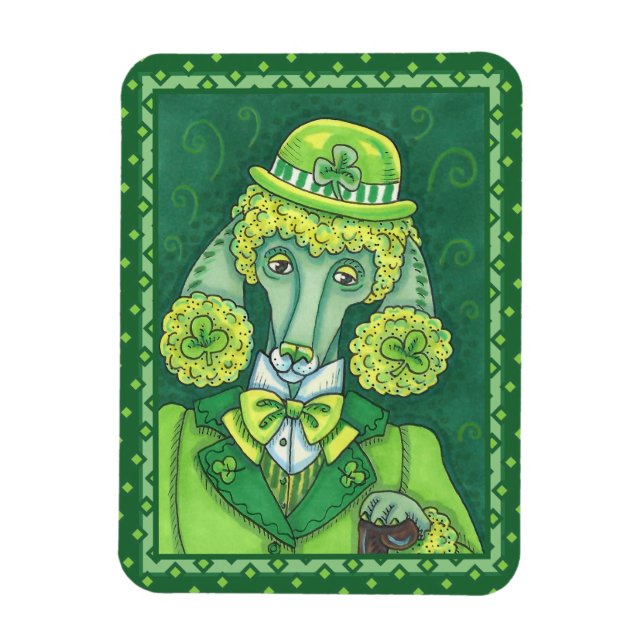 ST. PADDY'S IRISH GREEN FRANZÖSISCHES POODLE, LUCK MAGNET (Vertikal)