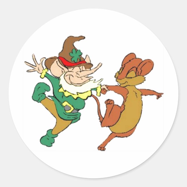 St. Paddy's Odd Couple Runder Aufkleber (Vorderseite)