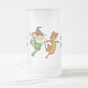 St. Paddy's ungewöhnliches Paar Mattglas Bierglas