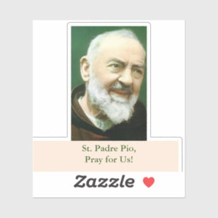 St. Padre Pio Aufkleber