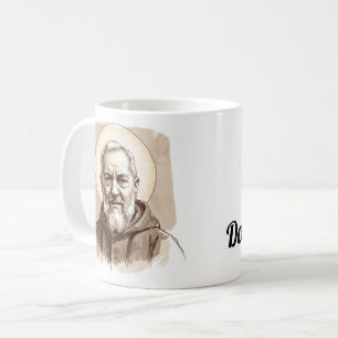 St. Padre Pio, Bete Hoffnung Keine Sorge, katholis Kaffeetasse