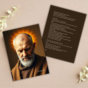 St Padre Pio Das mächtigste Heilgebet Mitteilungskarte