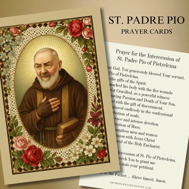 St. Padre Pio Gebet Katholische Priester Rose Einladung (Von Creator hochgeladen)