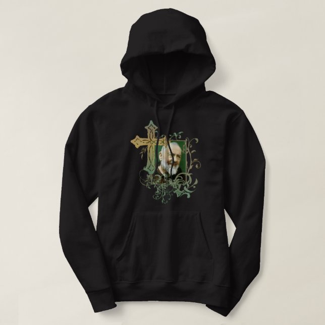 St Padre Pio Gebet Kreuz Katholiken Heilige Heilig Hoodie (Design vorne)