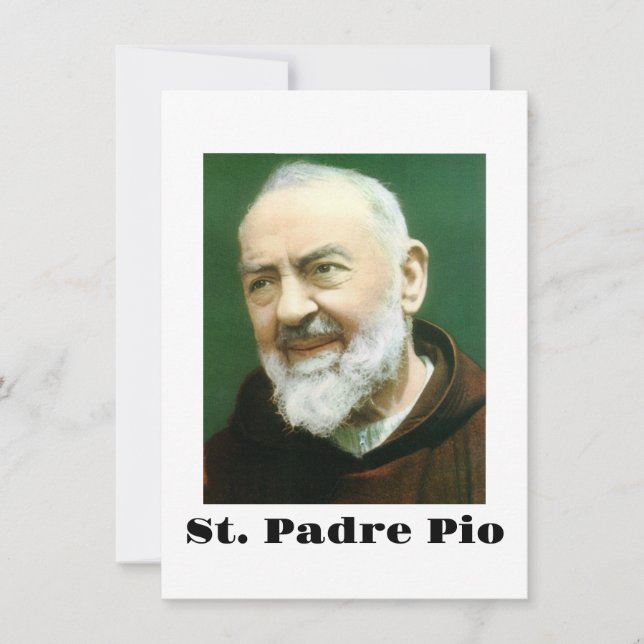 St. PADRE PIO-Karte Dankeskarte (Vorderseite)