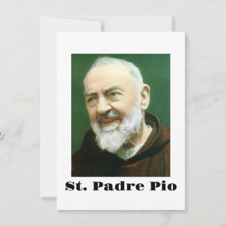 St. PADRE PIO-Karte Dankeskarte