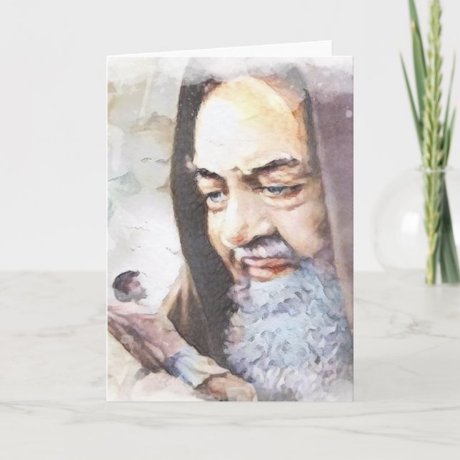 St. Padre Pio Katholische Priesterkarte Karte (Vorderseite)