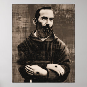 St Padre Pio Katholische Saint A-092621 Poster