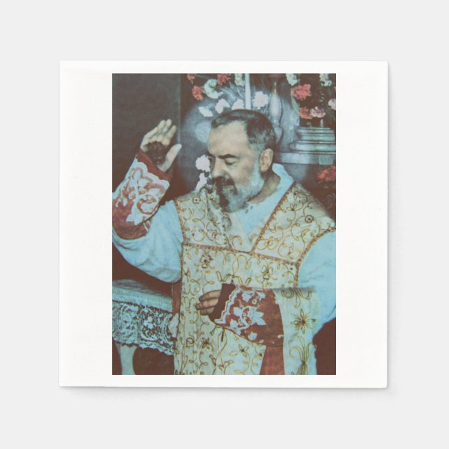 St. Padre Pio of Pietrelcina The Seraphic Priest Serviette (Vorderseite)