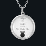 St. Padre Pio Quote Necklace Versilberte Kette<br><div class="desc">St. Padre Pio Quote Necklace</div>