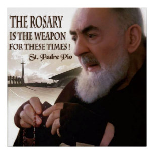 ST. PADRE PIO UND DAS ROSENBEET POSTER