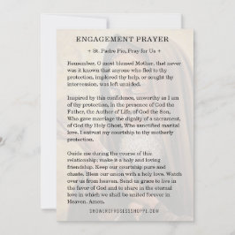 St. Padre Pio Verlobung Katholisches Gebet Mitteilungskarte