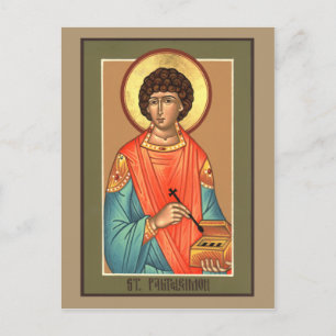 St. Panteleimon Prayer Card Postkarte