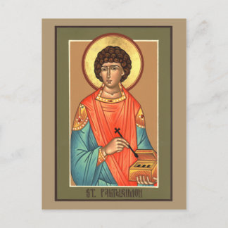 St. Panteleimon Prayer Card Postkarte