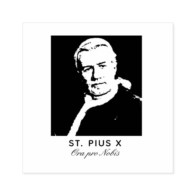 St. Papst Pius X Katholische Religion Gummistempel (Prägung)
