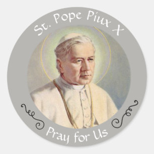 St. Papst Piux X Runder Aufkleber