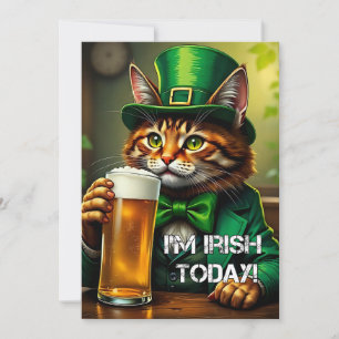 St. Pat Cat Feiertagskarte
