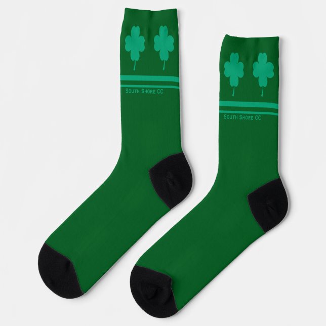 St. Pat’s Day Golf Clover Crew Socks Socken (Linkes Detail)
