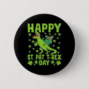 St Pat Trex Tag Dinosaur Saint Patricks Tag St Pat Button