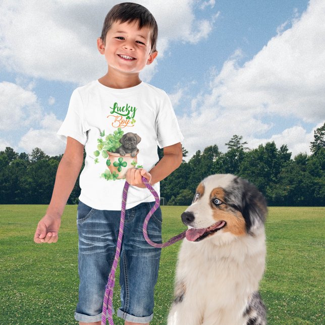 St Patrick Black Labrador Puppy Dog Lucky Boy T-Shirt (Von Creator hochgeladen)