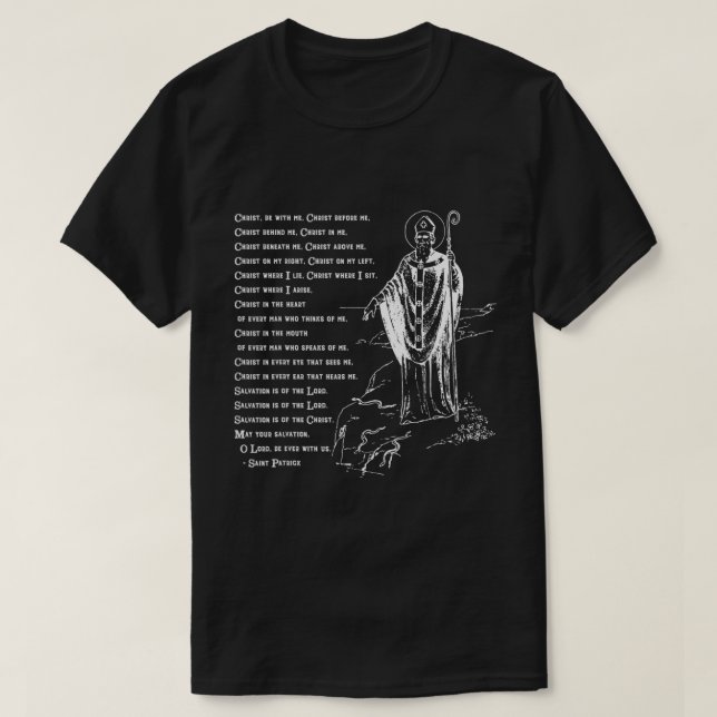 St Patrick Breastplate Gebet Katholischer Saint Pa T-Shirt (Design vorne)