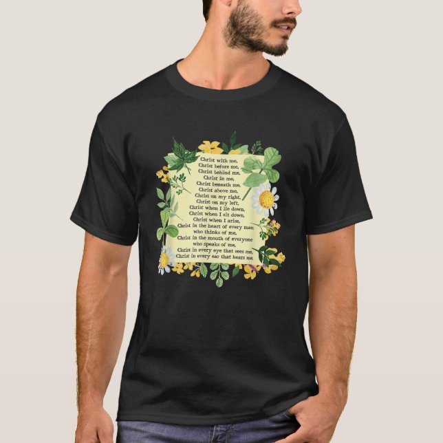St Patrick Breastplate Gebet Patrick s Day Kathol T-Shirt (Vorderseite)