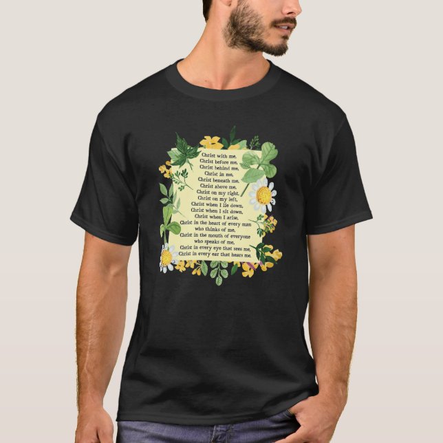 St Patrick Breastplate Gebet Patrick's Day Kathol T-Shirt (Vorderseite)