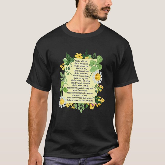St Patrick Breastplate Gebet Patrick's Day Kathol T-Shirt (Vorderseite)