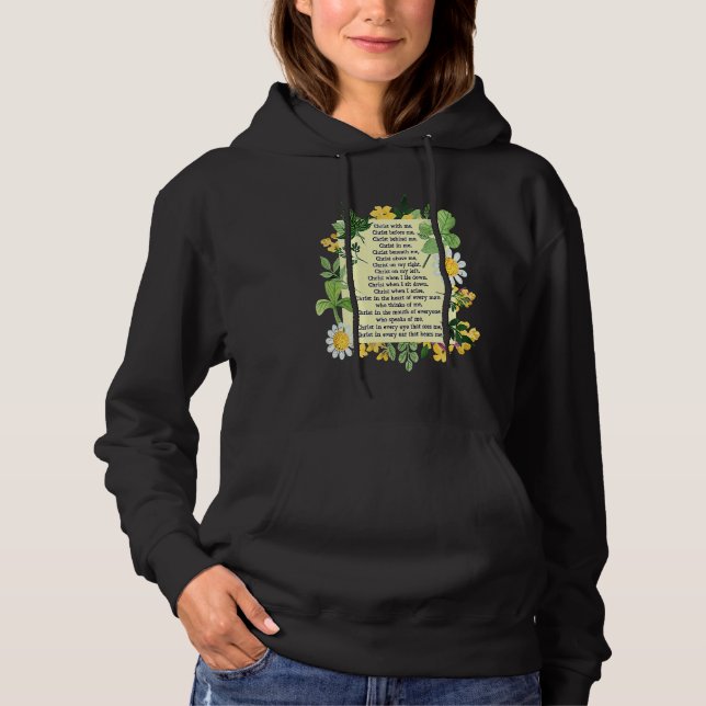 St Patrick Breastplate Prayer Patrick's Day Cathol Hoodie (Vorderseite)
