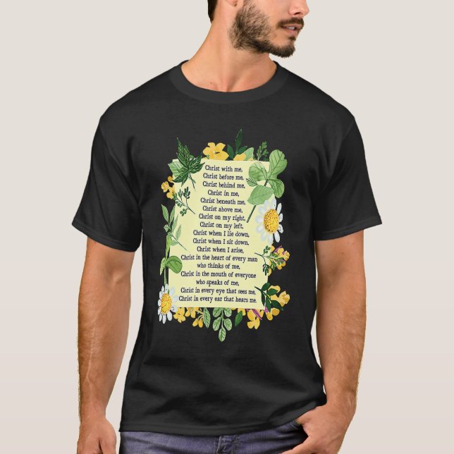 St Patrick Breastplate Prayer Patrick's Day Cathol T-Shirt (Vorderseite)