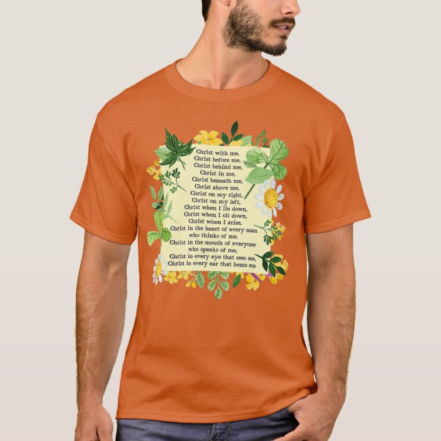 St Patrick Breastplate Prayer Patricks Day T-Shirt (Vorderseite)