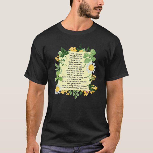 St. Patrick Brustpanzer-Gebet Patrick's Day Kathol T-Shirt (Vorderseite)