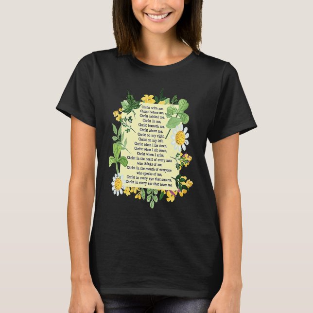St. Patrick Brustpanzer-Gebet Patrick's Day Kathol T-Shirt (Vorderseite)