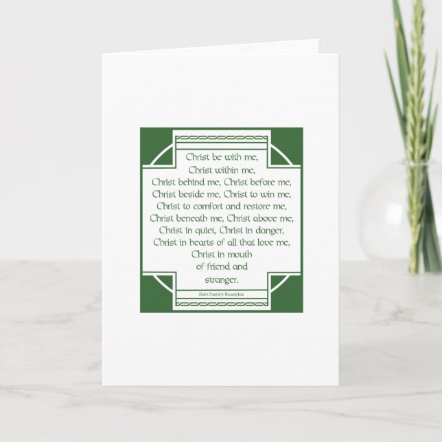 St Patrick Brustplatte Karte (Vorderseite)