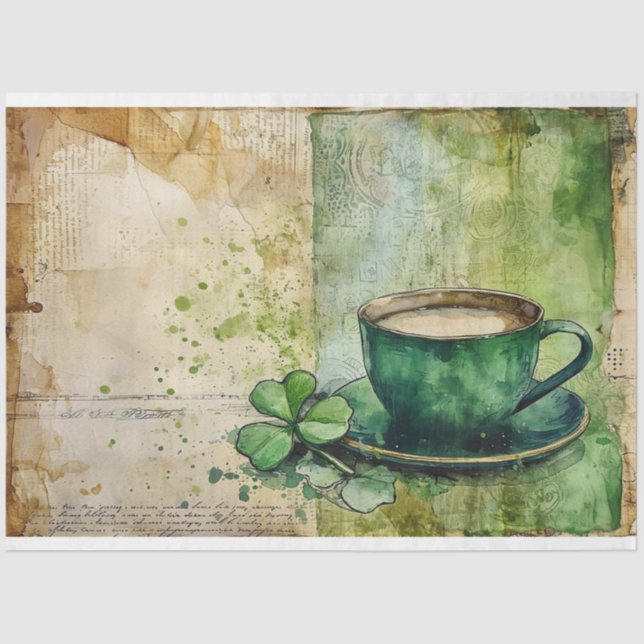 St. Patrick Coffee Gaelic Green Fusion Seidenpapier (Vorderseite)