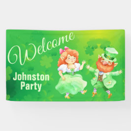 St. Patrick Dancing Leprechaun Begrüßungsbanner Banner