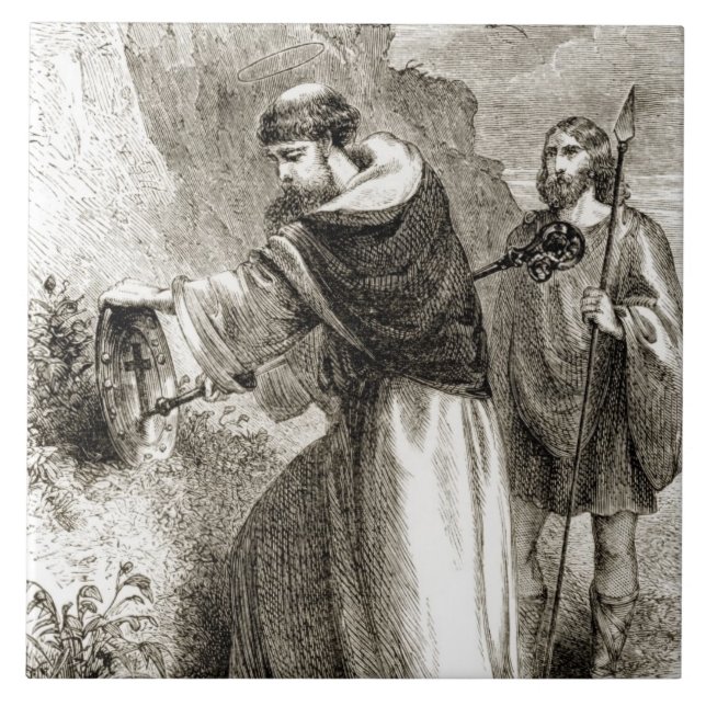 St Patrick, das Connals Schild mit dem Kreuz Fliese (Vorderseite)