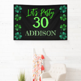 St Patrick Day Birthday Lasse Party Kleeblatt Banner